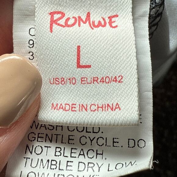 Romwe Celestial lace trim sheer strappy cropped tank top womens large whimsigoth - Picture 5 of 7